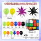 90S 80S Party Balloon Garland Arch Kit, 90S 80S Theme Party Decorations With 4D Dice Hot Pink Black Star Foil Balloons For 80S 9