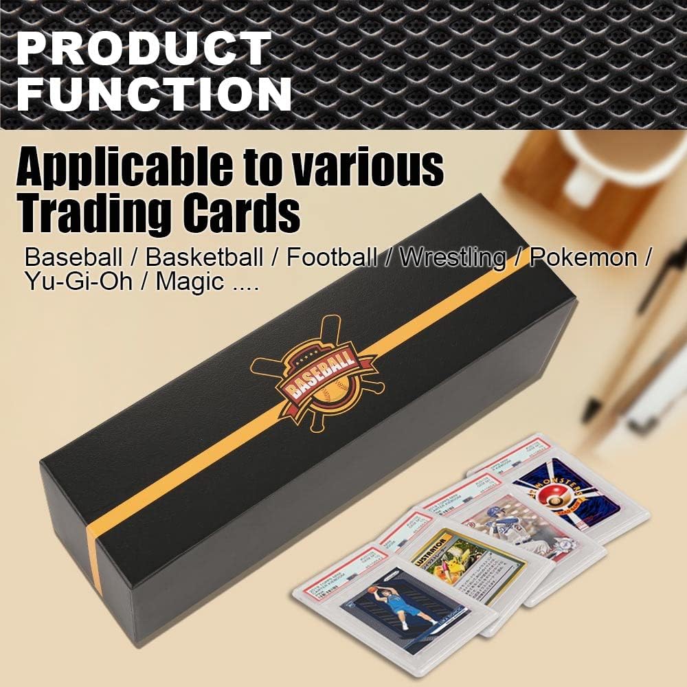 G-PLUS Graded Cards Holder Container Graded Card Storage Box Holds 50-55 Black