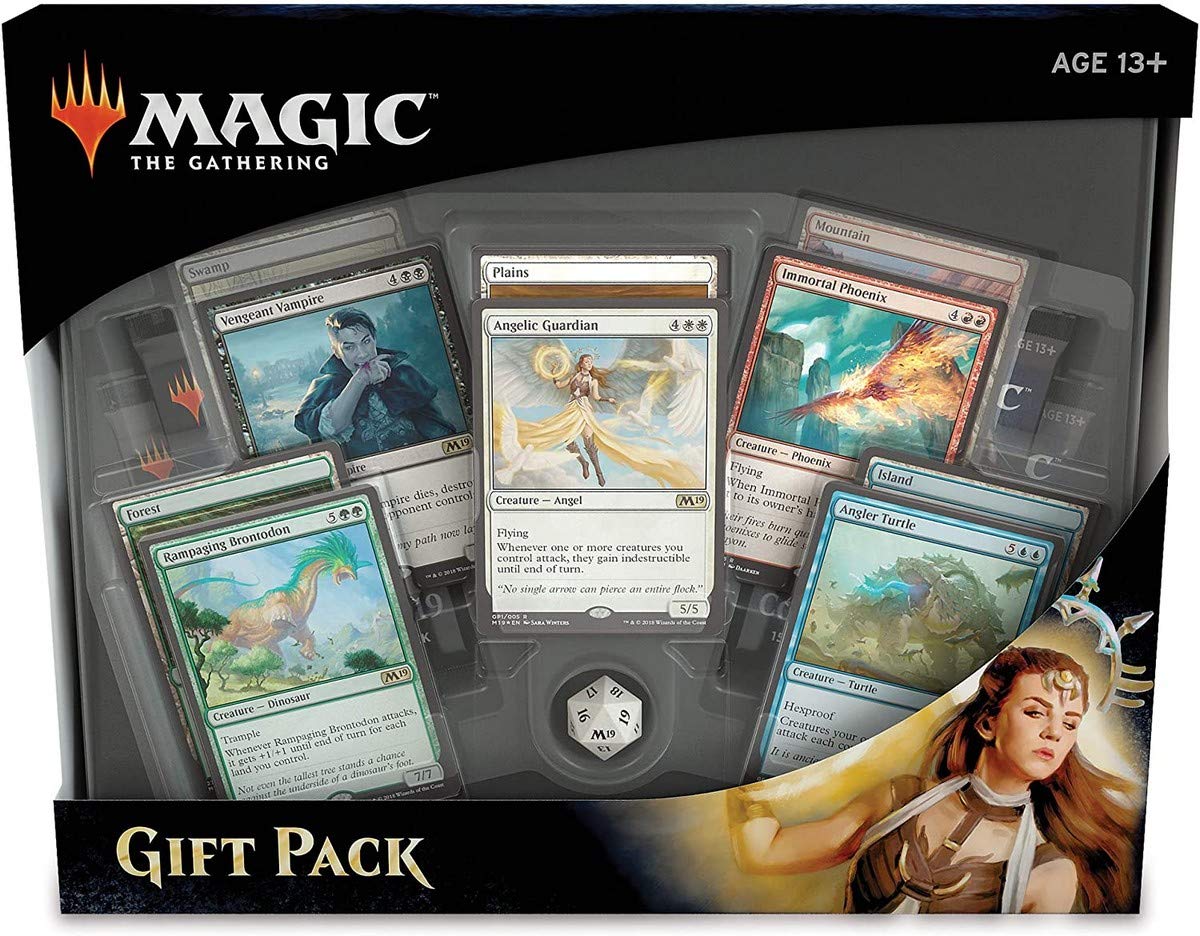 Magic: The Gathering Gift Pack 2018 | 4 Booster Packs | 5 Rare Creature Cards | 5 Foil Land Cards