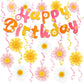 Sunbeauty Flower Daisy Birthday Party Decorations Groovy Party Decorations Boho Happy Birthday Party Decorations Daisy Hanging S