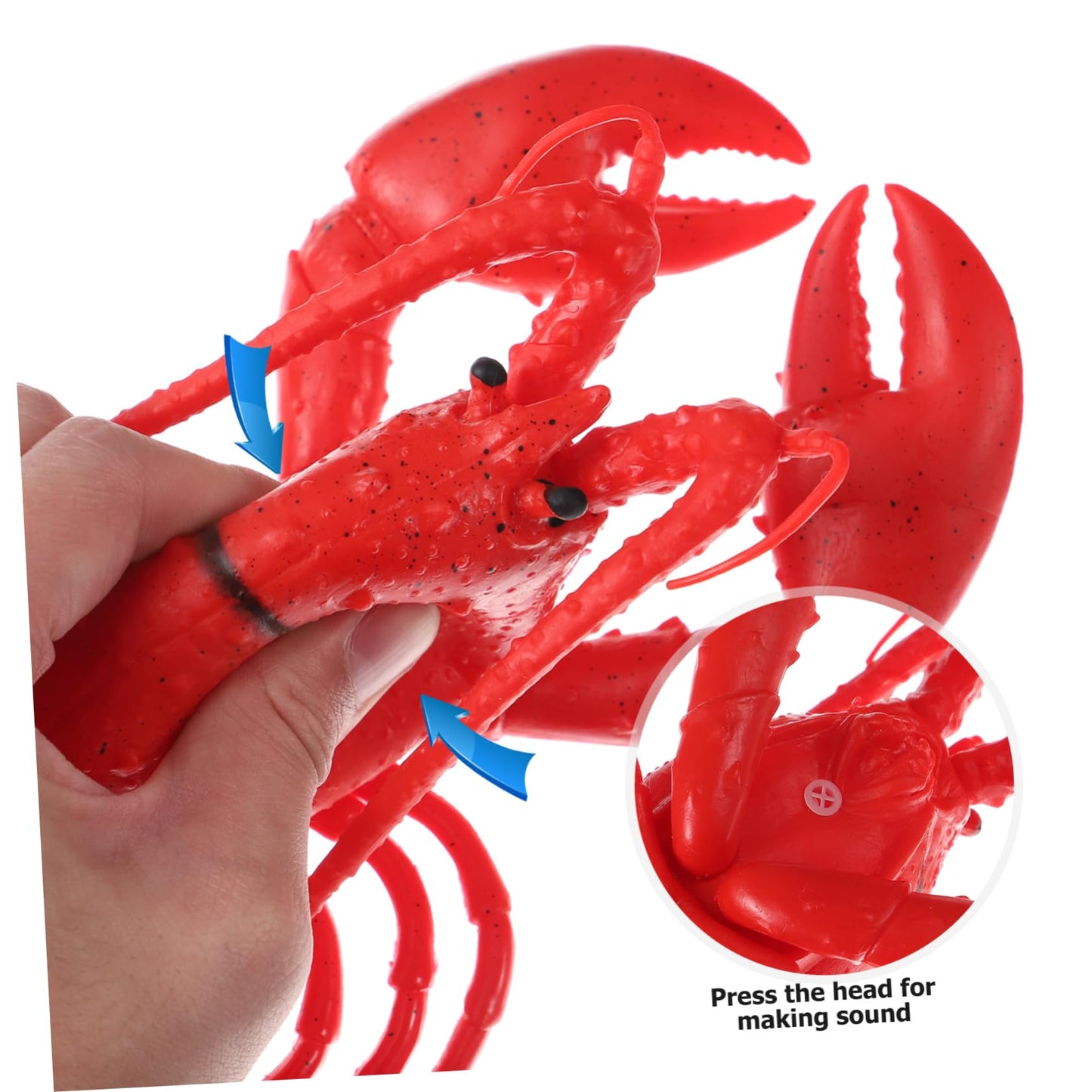 Lobster Shape Rubber Model Toy Simulation Soft Seafood Model Toy Pinch Children'S Toys For Kids Birthday Party Decoration Plasti