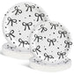 Sieral 60 Pcs Coquette Bow Party Plates 9 7 Black and Pink Bow Paper Plates Birthday Decorations Bridal Shower Bachelorette 