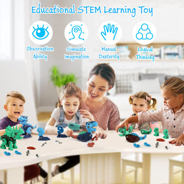 Kids Toys Stem Dinosaur Toy: Take Apart Dinosaur Toys for kids 3-5| Learning Educational Building construction Sets with Electri