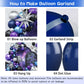 Space Balloon Arch Kit, Space Birthday Decorations Blue Purple Silver Balloon Arch Garland Kit Metallic Chrome Balloons 4D Star