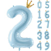 Gifloon Number 2 Balloon With Crown, Large Number Balloons 40 Inch, 2Nd Birthday Party Decorations Supplies 2 Year Old Sign Deco
