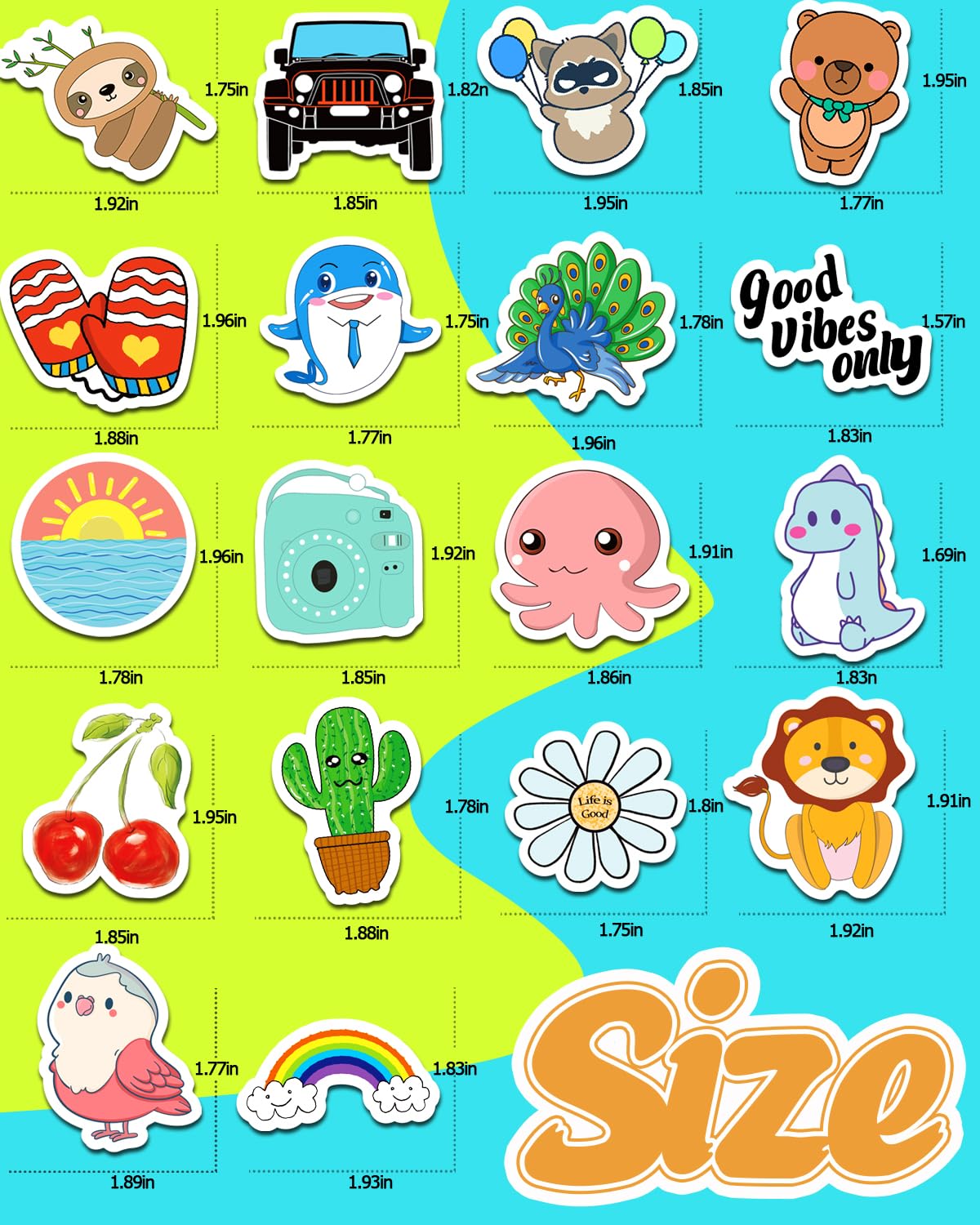Apakkai 600 Pcs Cute Stickers For Kids, Water Bottle Stickers For Teens, Kawaii Vinyl Phone Laptop Skateboard Animal Waterproof