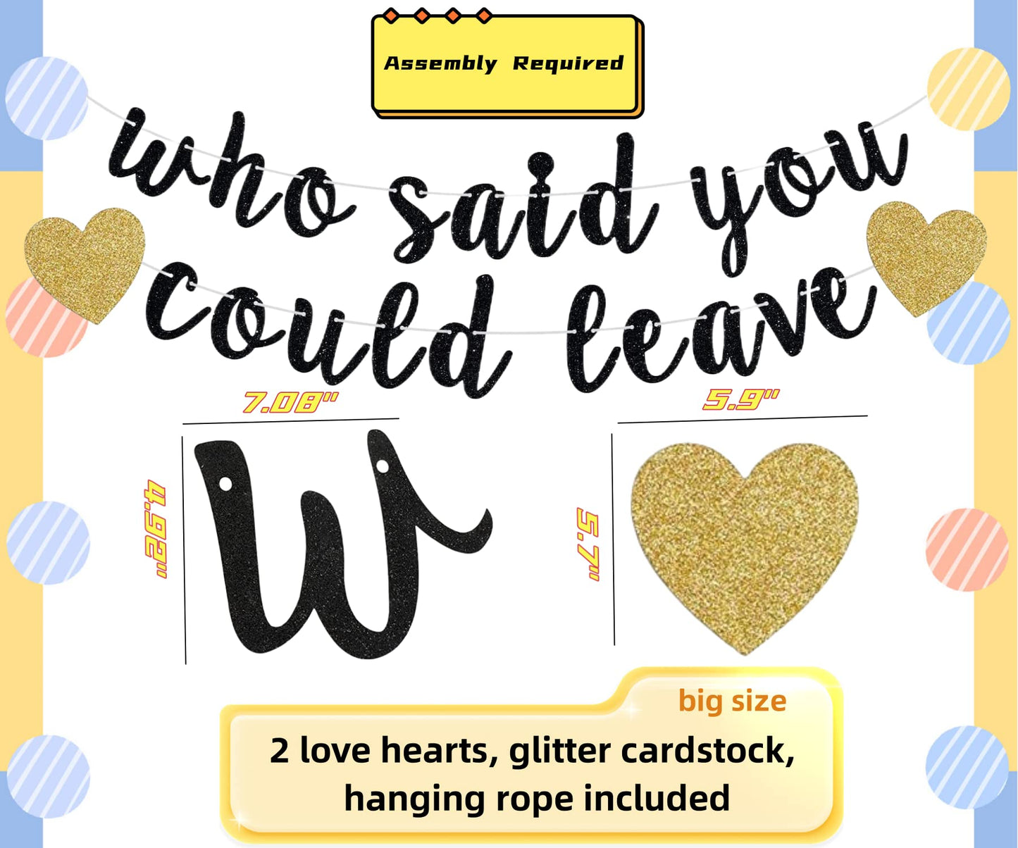 Paper Banner Bunting Patriotic Returning Back Decorations Party Who Said You Could Leave Banner Retirement Party Bunting Garland