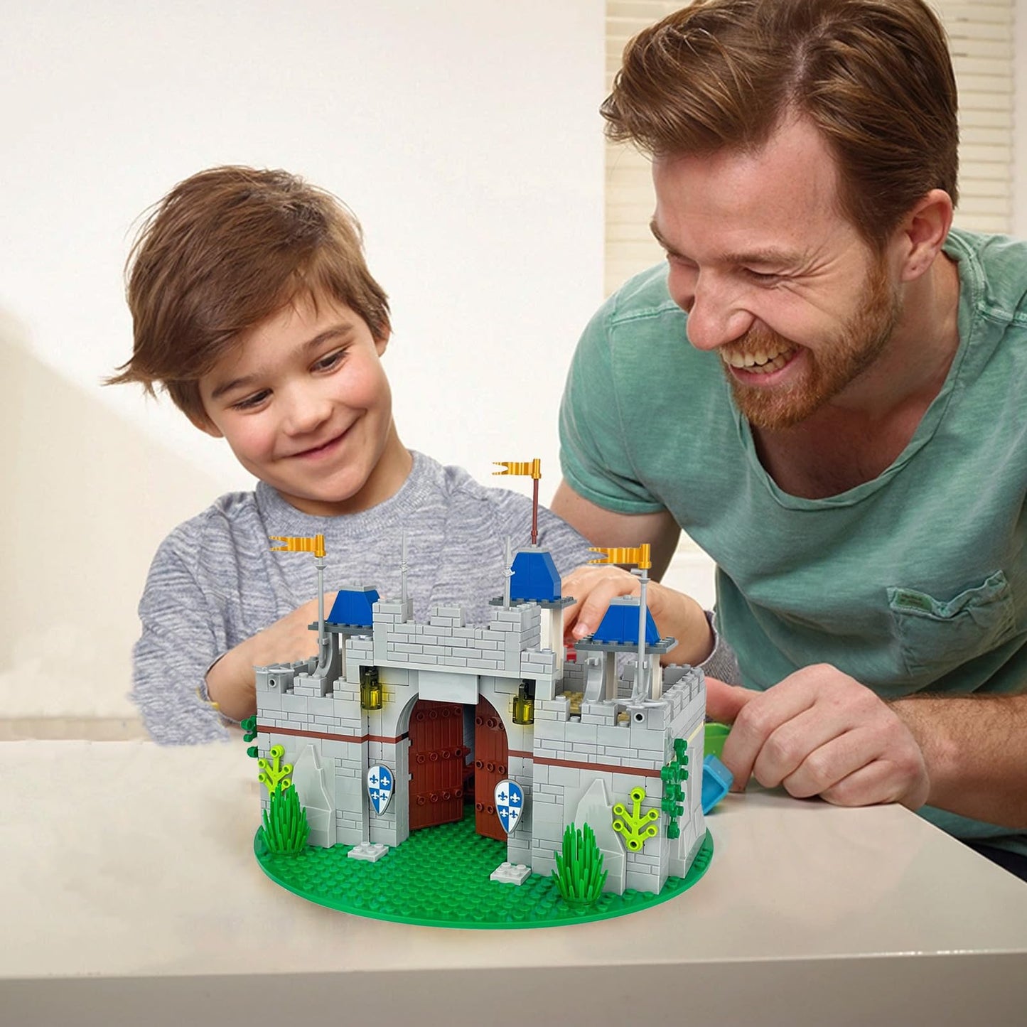 Usoway Medieval Knight Castle Building Blocks Set, 12 Knights Figures, Model 607016, Compatible with Lego, One Size, Plastic, Ages 6+