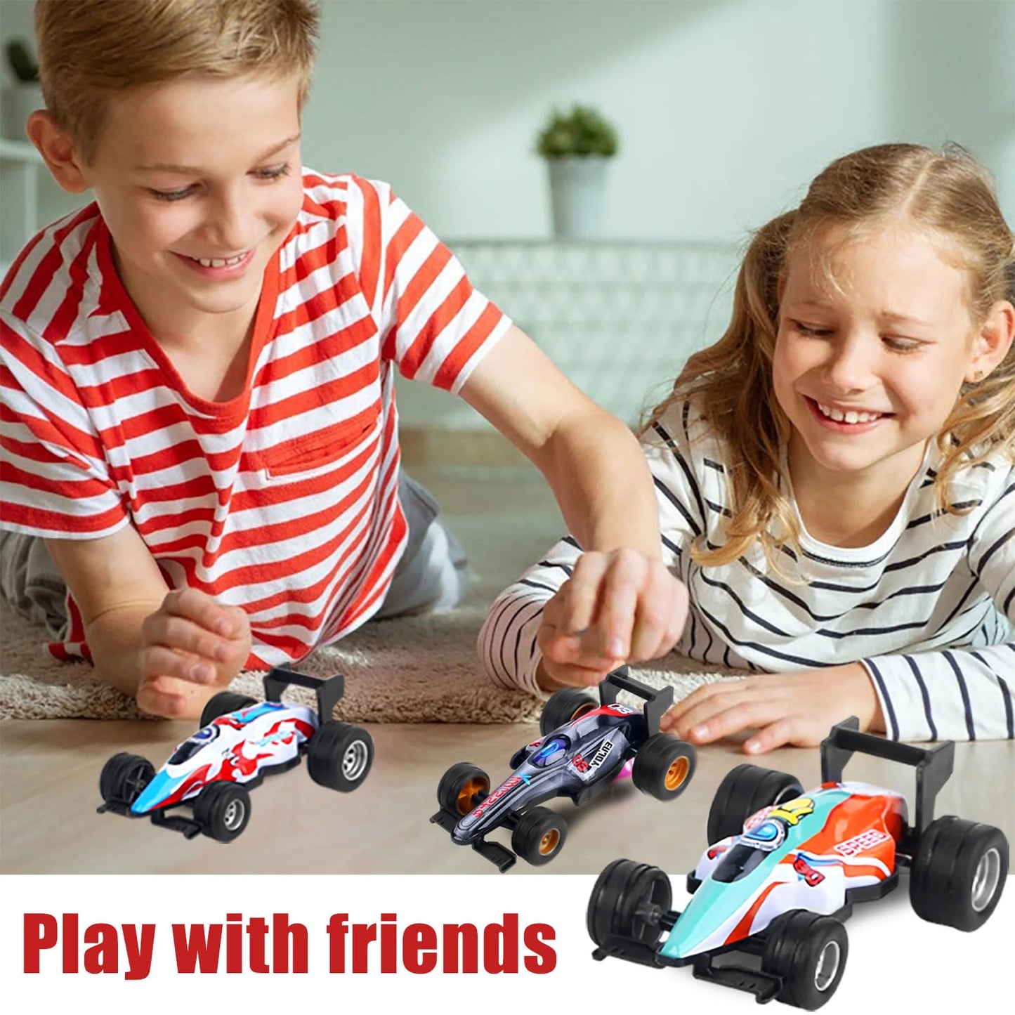 Zohanindl Pull Back Cars Toy Model Set 12Pack 1:43, Small Race Cars Wind Up Racing Car, Easter Stuffing, Cake Tops, For Toddlers