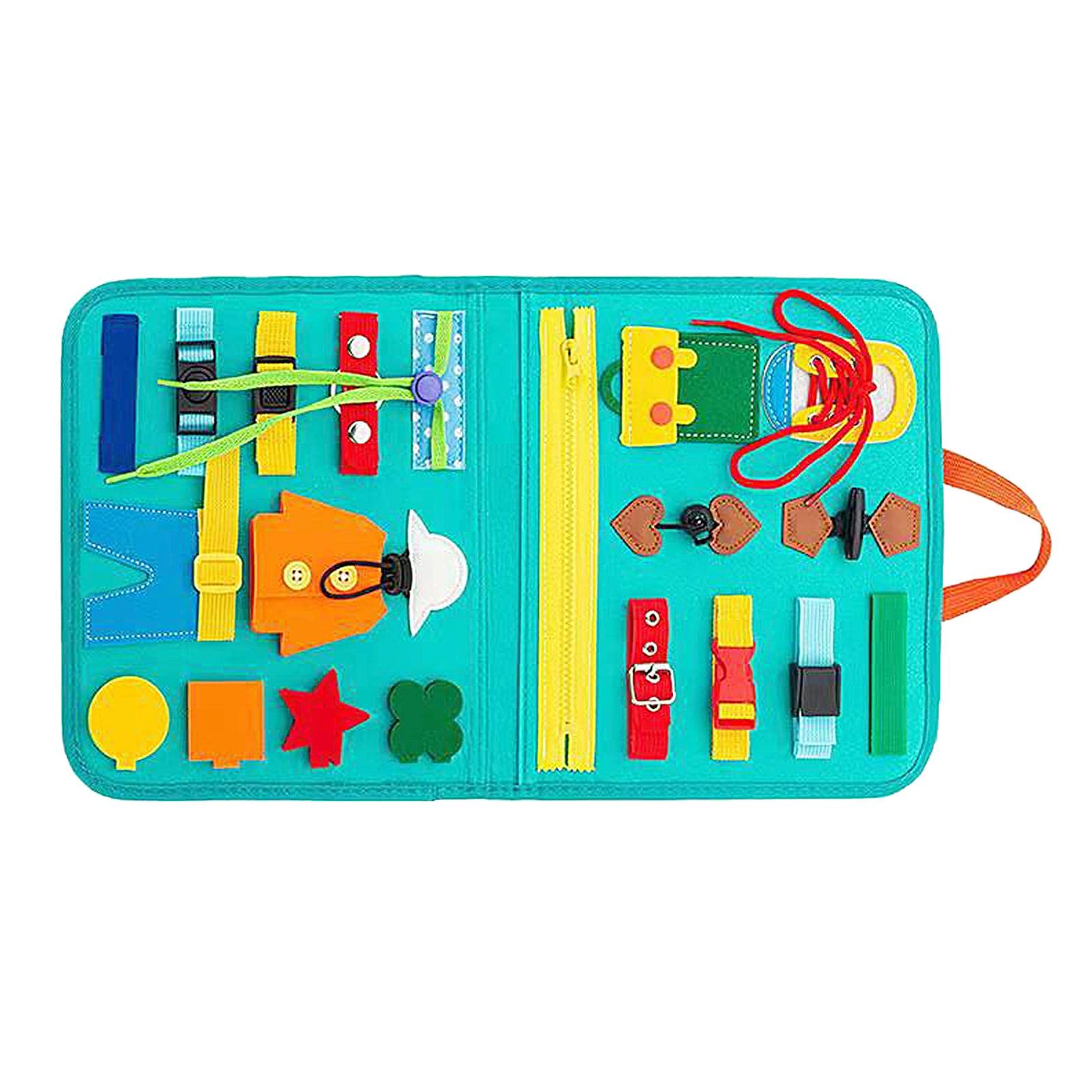 Ilsmysutra Busy Board Fine Motor Skill Game Develop Basic Skills Educational For Age 3+ Green|Toys For Baby|Developmental Baby T