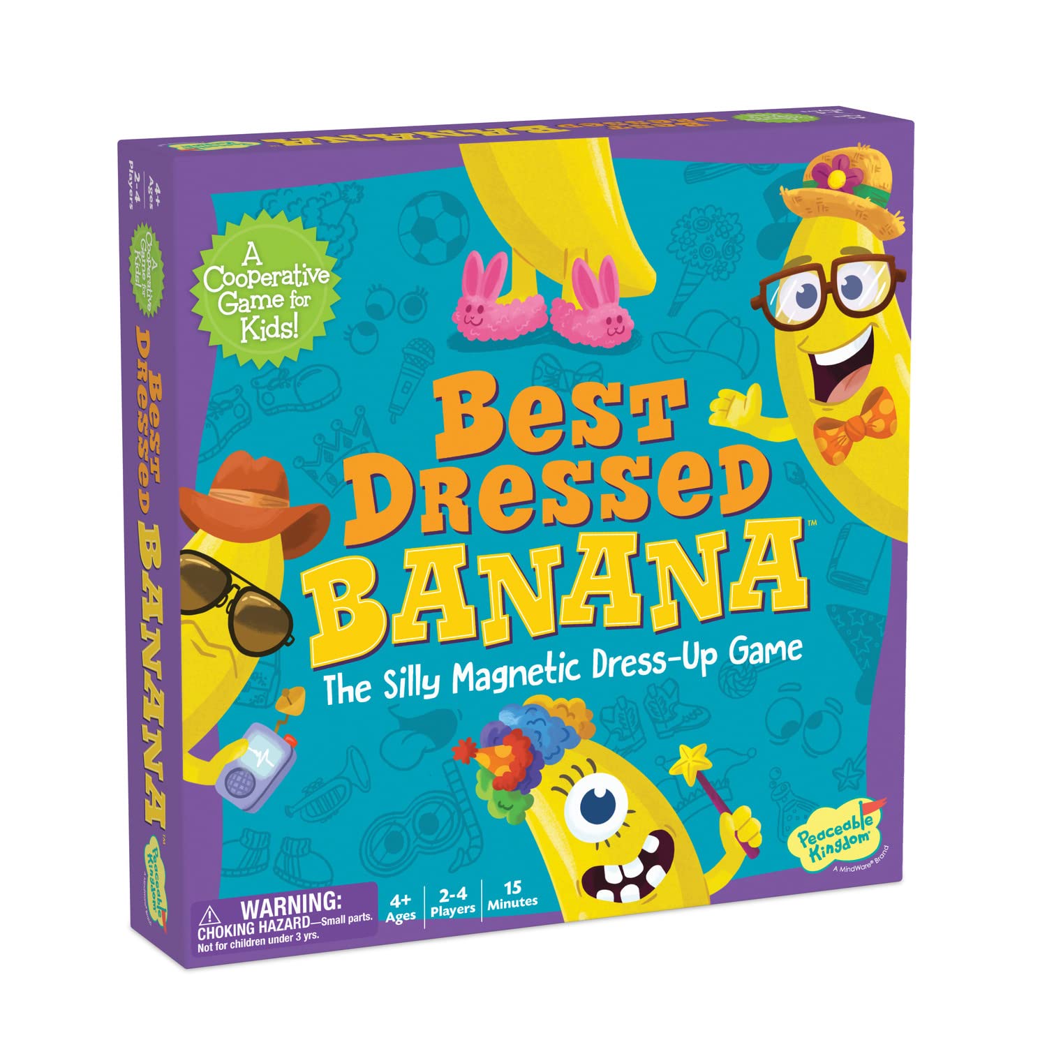 Peaceable Kingdom Best Dressed Banana Cooperative Board Game, Ideal for 2-4 Players Ages 4 and Up