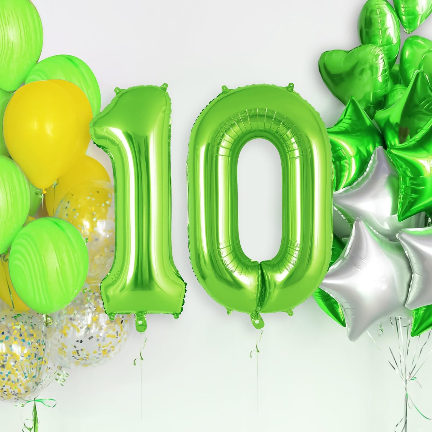 Green Number 0 Balloon 40 Inch, Big Large Foil Helium Number Balloons, Jumbo Giant Mylar Number 0 Balloons For Birthday Party De