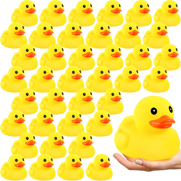 Deekin 10 Pcs Large Yellow Rubber Ducks Bulk Large Duck Bath Toy Squeak Rubber Bathtub Floating Bath For Birthday Party Decorati