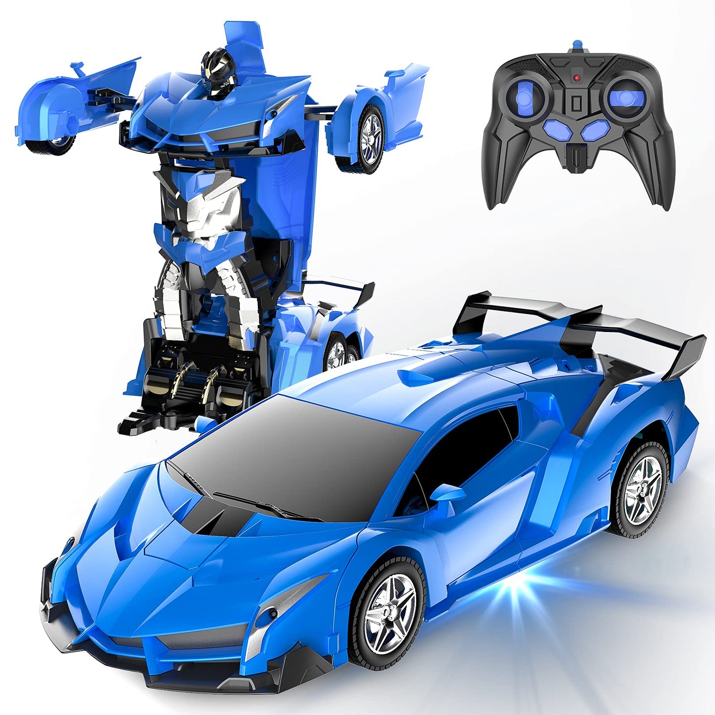 Desuccus Remote Control Car, Transform Robot RC Car for Kids, 2.4Ghz 1:18 Scale Model Racing Car with One-Button Deformation, 36