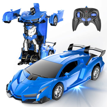 Desuccus Remote Control Car, Transform Robot RC Car for Kids, 2.4Ghz 1:18 Scale Model Racing Car with One-Button Deformation, 36