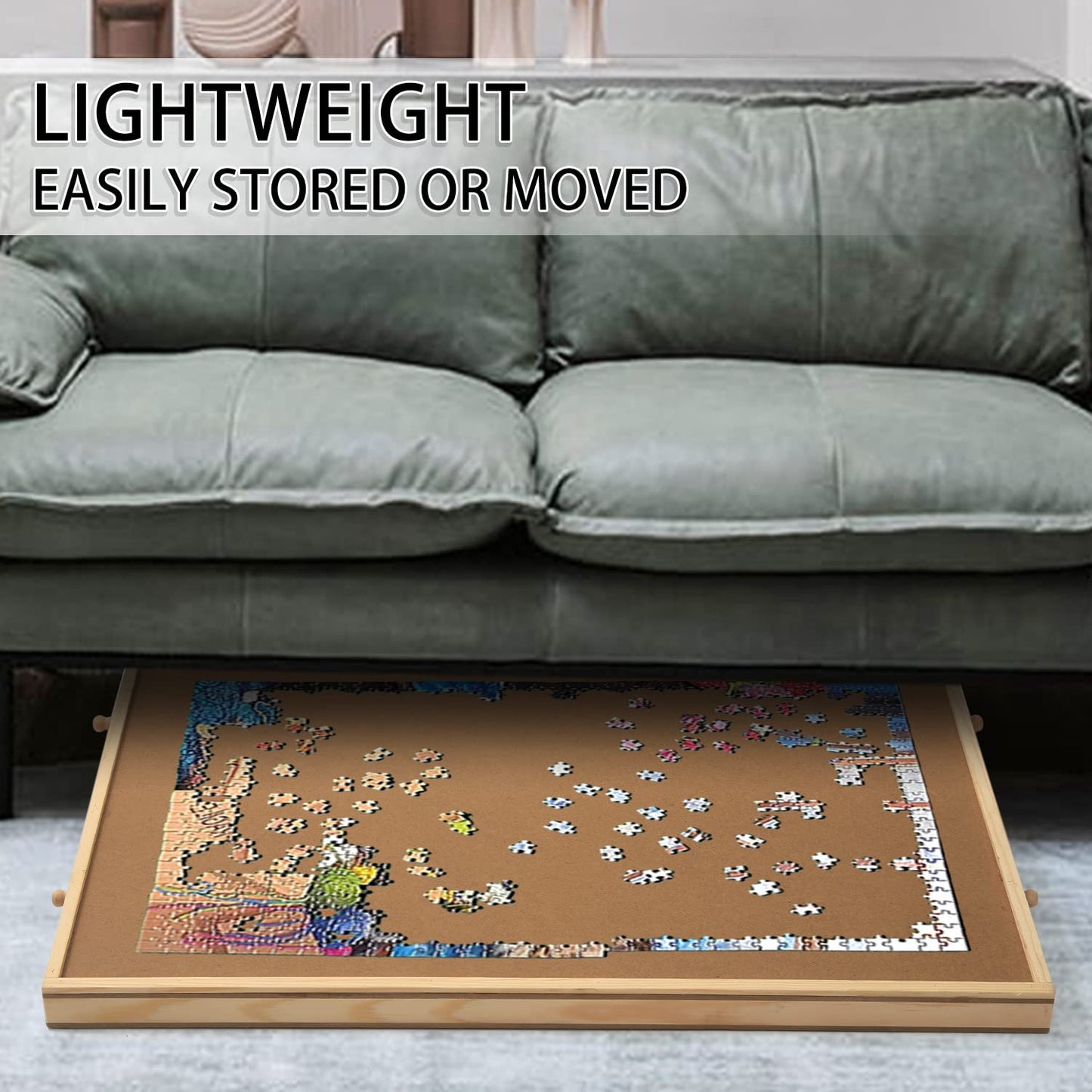 Puzzle Table For Adults, 800Pcs 19'' * 25'' Portable Large Puzzle Storage With 2 Removable Storage Sorting Drawers Smooth Platea