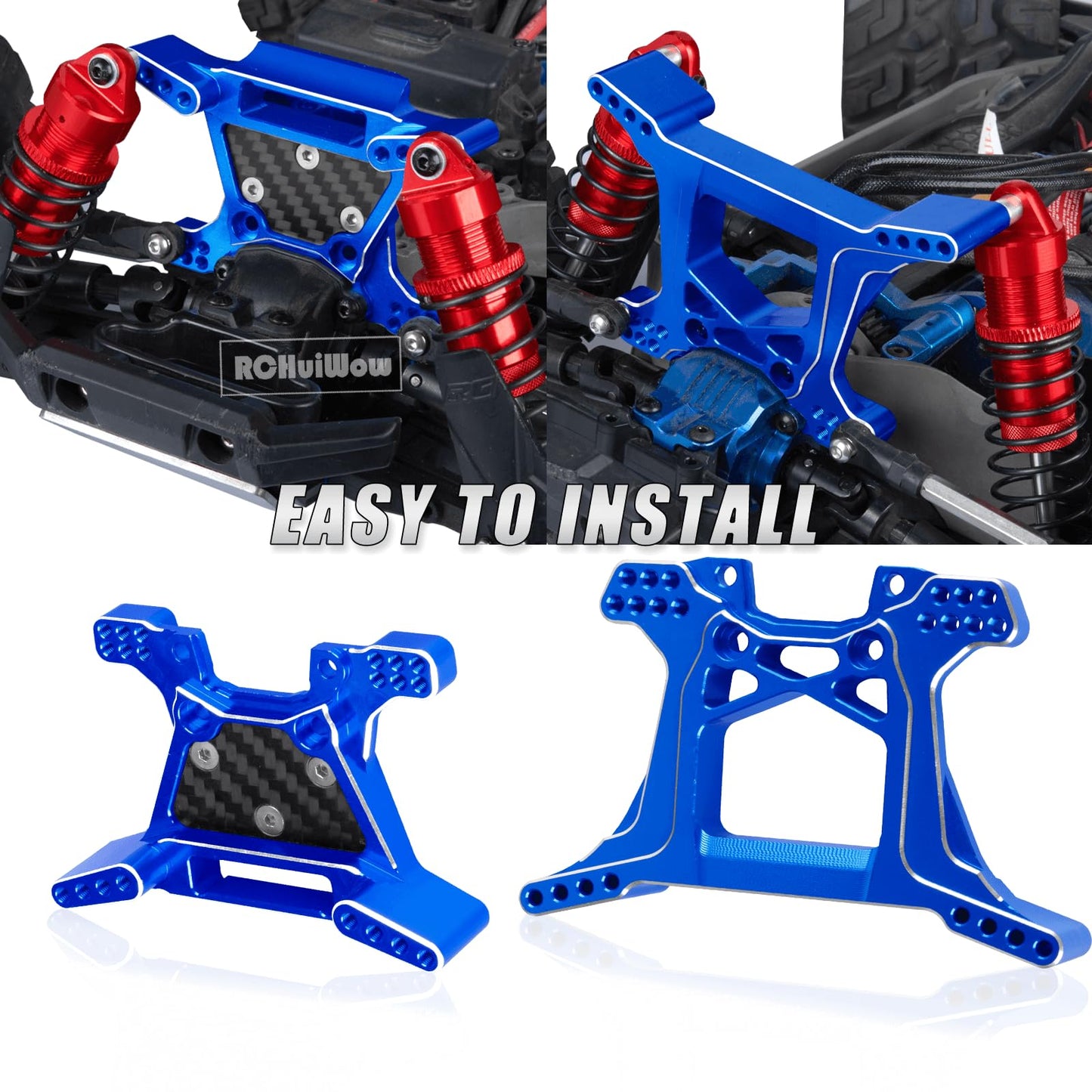 RCHuiWow RC Upgrades Part for 1/10 Rustler 4x4/Rustler 4x4 VXL 4WD,Driveshaft,Suspension Arms,Steering Blocks,Caster Block,Rear