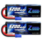 Zeee 2S Lipo Battery 7.4V 5200mAh 80C Hard Case Battery with EC5 Plug Compatible with 1/8 1/10 RC Vehicles Car Slash RC Buggy Tr
