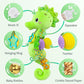 Sumobaby Infant Baby Musical Stuffed Animal Activity Soft Toys With Multi-Sensory Crinkle, Rattle And Textures, For Tummy Time Newborn 0-3-6-12 Months Boys, Girls, Seahorses, Green