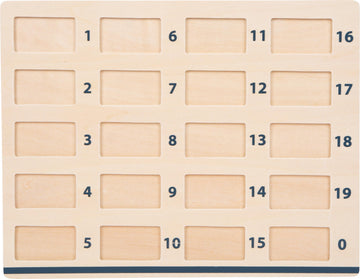 Small Foot Wooden Math Tiles - Educational Toy for Kids 3+, Small, Multi, Model 10716