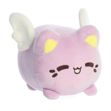 Aurora Enchanting Tasty Peach Candy Heart Meowchi Stuffed Animal - Bright & Colorful Design - Showpiece Plush - Lavender 7 Inche