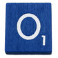 Cleverdelights 100 Wood Letter Tiles - Blue Color - Complete Set - Game Replacement Weddings Crafts Scrapbooking
