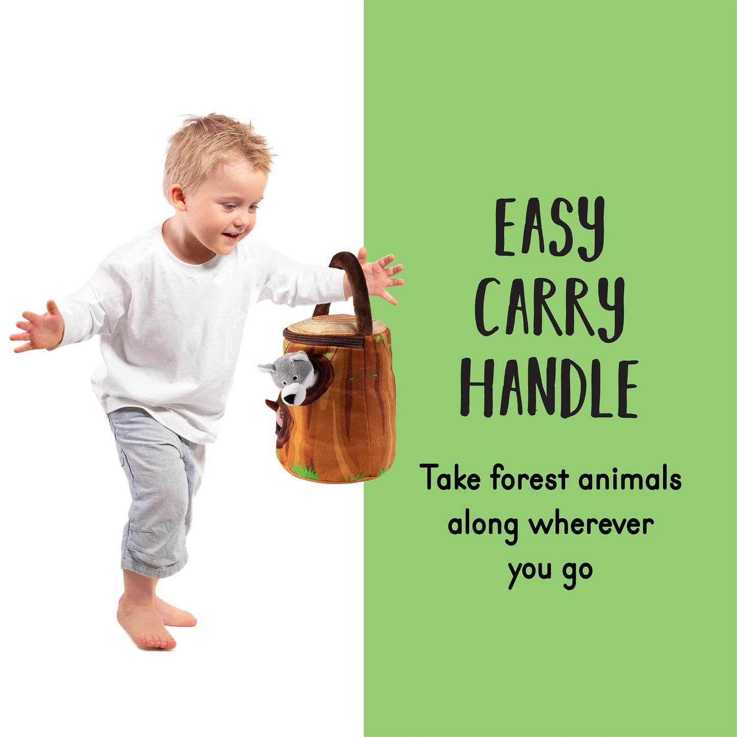 My Talking Plush Forest Animals Toy Set | Includes 4 Soft And Fluffy A Tree Shaped Carrier Great Gift For Baby Toddler Boys Or G