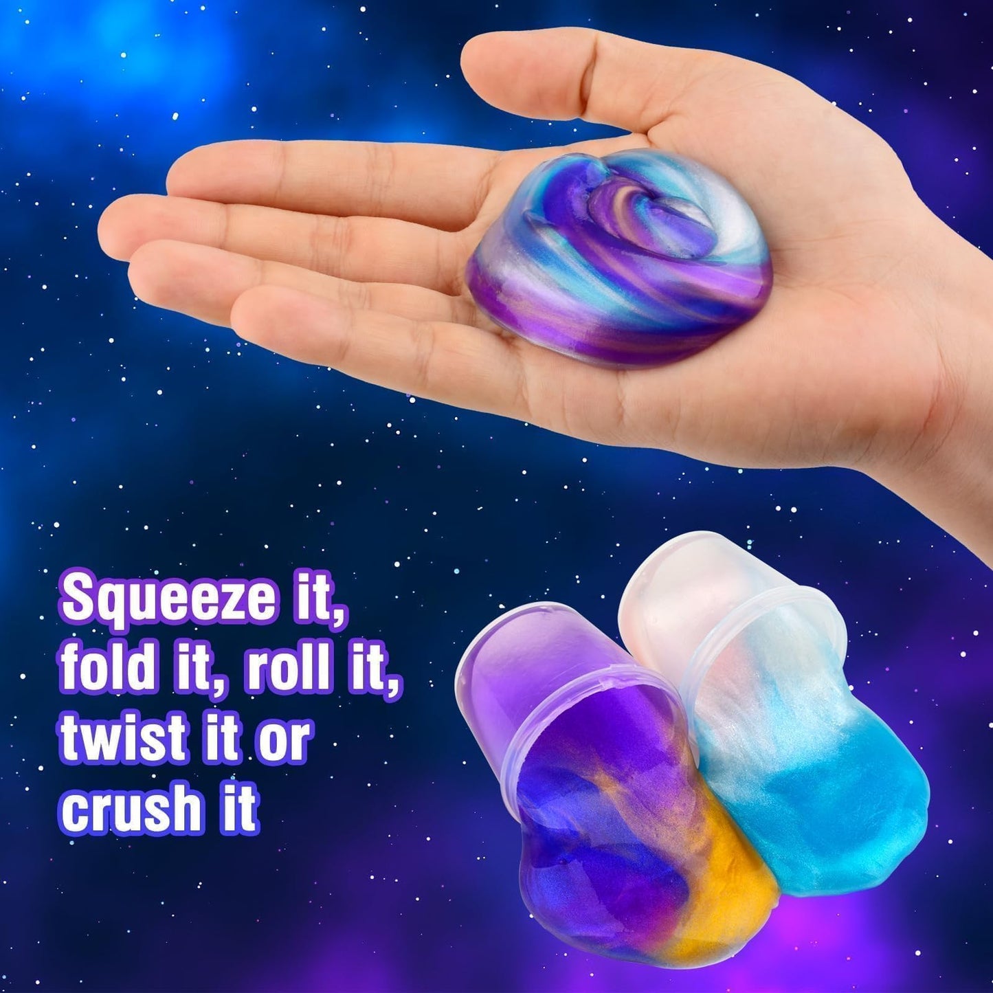 58 Pack Galaxy Valentine'S Day Slime Kit Party Favor, Mini Bulk Slime Stretchy, Non-Sticky, Slime For Girls And Boys, Stress Rel