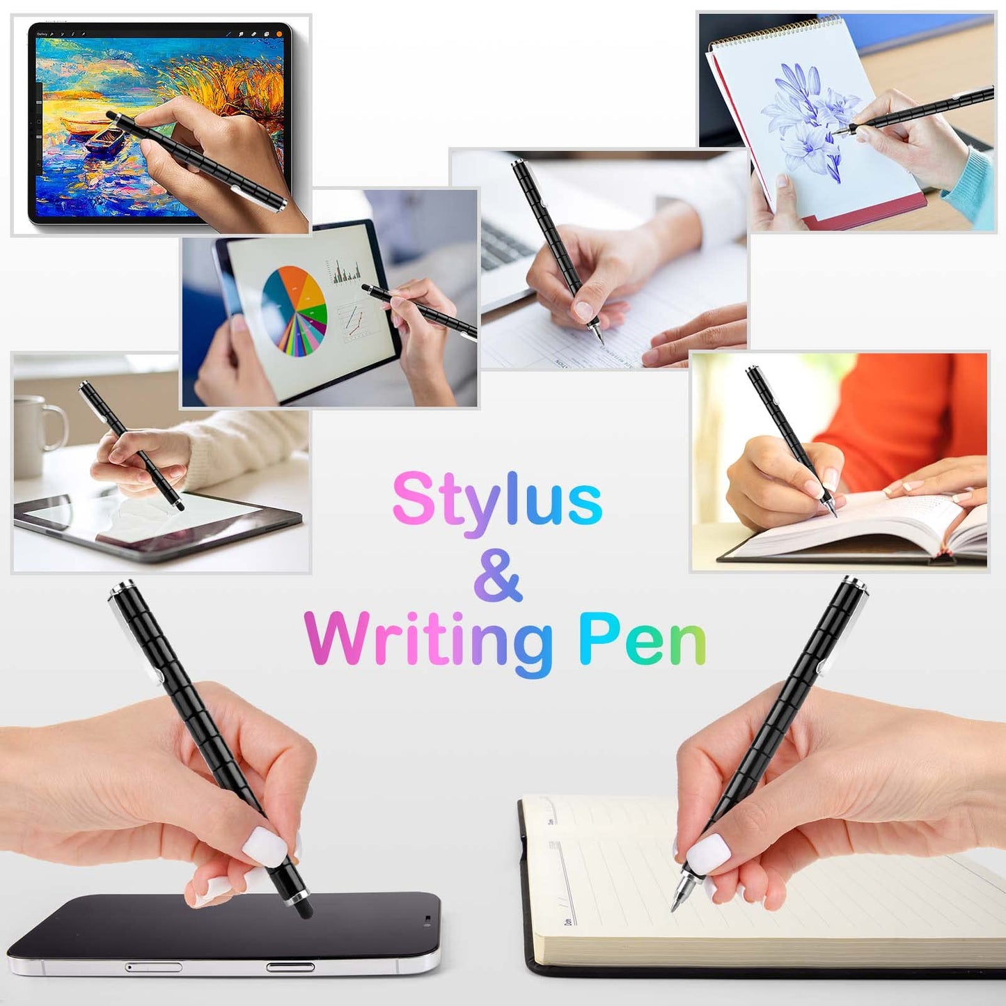 Juboury Fidget Pen, Decompression Magnetic Metal Pen, Fidget Toy Multifunctional Deformable Magnet Writing Pen Novel Toy Gift Fo