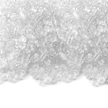 Feleph 1000Pcs Transparent Clear Round Plates 1X1 Building Blocks Parts And Pieces Mini Bricks Dots Bulk Studs Accessories Compatible With Major Brand 4073