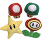 Toy Rover Super Mario Icon 7 Inch Stuffed Plush Toy 4 Piece Set, Green, Red, Yellow