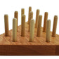 Solid Oak Wooden Peg Game Tricky Triangle, Classic Wooden Brain Teaser Puzzle
