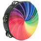 Ubervia Bell Tambourine, Hand Drum Colorful Crisp Sound Percussion Instrument Handheld Fine Polishing For Children For Rhythm Tr