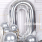Aule 40 Inch Big Silver 0 Balloon Number Large Foil Helium Number Balloons 0-9 Jumbo Giant Happy 0Th Birthday Party Decorations