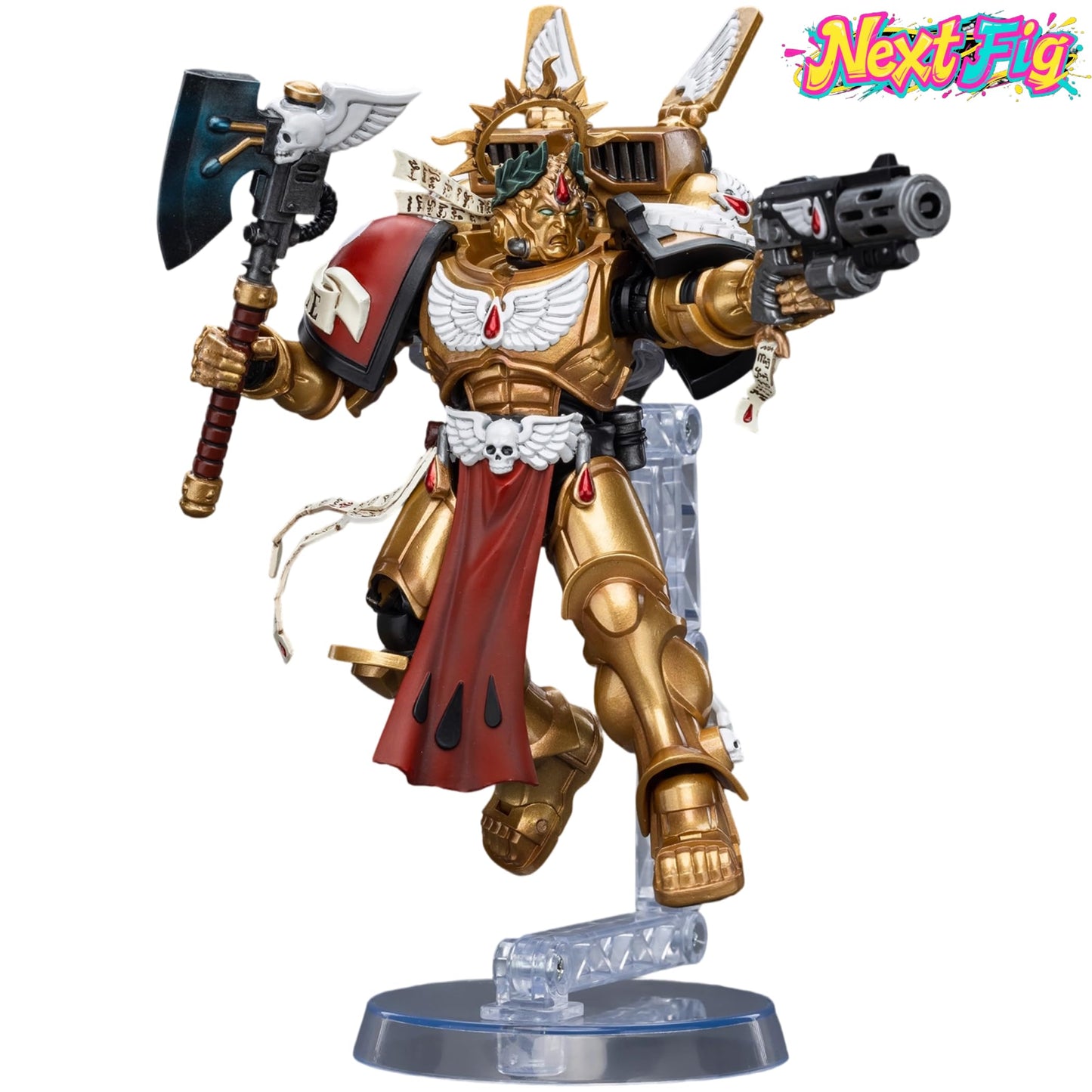 JOYTOY Commander Dante Warhammer 40K 1/18 Action Figures Blood Angels Commander Dante 4.9Inch Collectible Model Birthday Gifts Warhammer Series Model