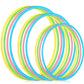 Syhood 12 Pcs Toy Color Hoop Plastic Detachable Adjustable Hoop Light Weight Exercise Hoop Fitness Hoop Equipment Toy Waist Ring for mature-themed Party Game Dance  3 Sizes(Green  Pink  Yellow  Blue)