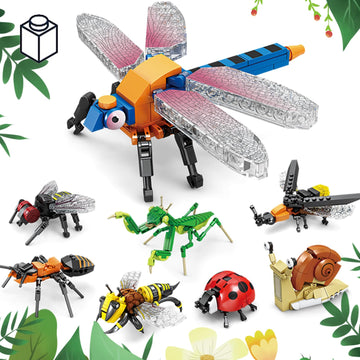 Kazi Bugs Building Toy Set,Insect Collection Building Blocks Including 8 Different Bug,Stem Toys For Kids Age 8 And Up,Play And