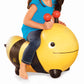 B.Toys - Inflatable Bee Bouncer Ride-On Toy With Air Pump - Toddler Toys For Balance & Motor Skills - Kids Bouncing Seat With Easy-Grip Antennae - Safe Indoor Active Play, Ages 18 Months+