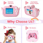 Zuodun Kids Camera Toys For Girls Age 3-8, Kids Digital Camera Toddler Camera For 3 4 5 6 7 8 Years Old Birthday Gifts, 1080P Vi