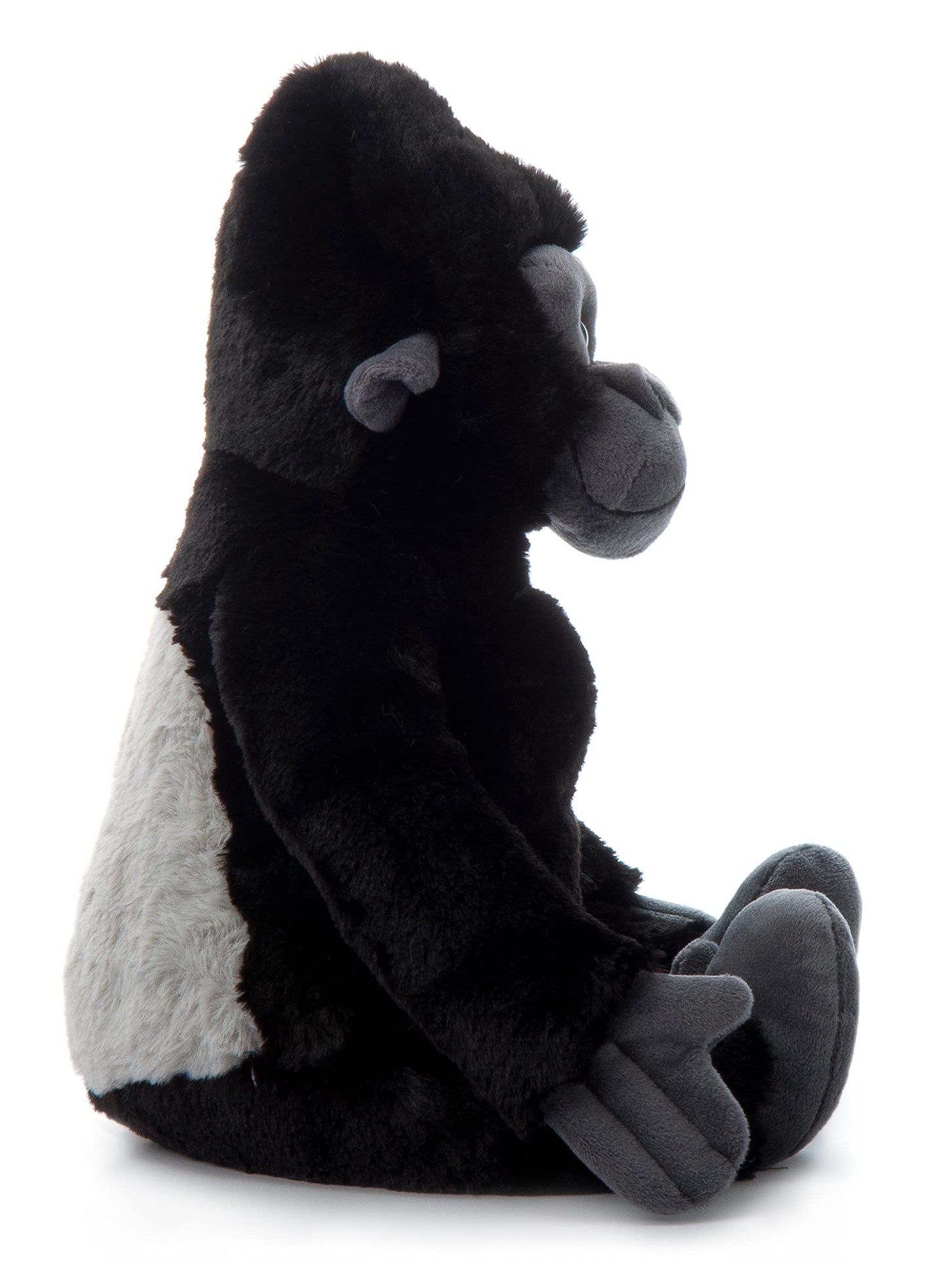 The Petting Zoo Gorilla Stuffed Animal, 12 Inch Plush Toy, Black, Model 420327, Gifts for Kids