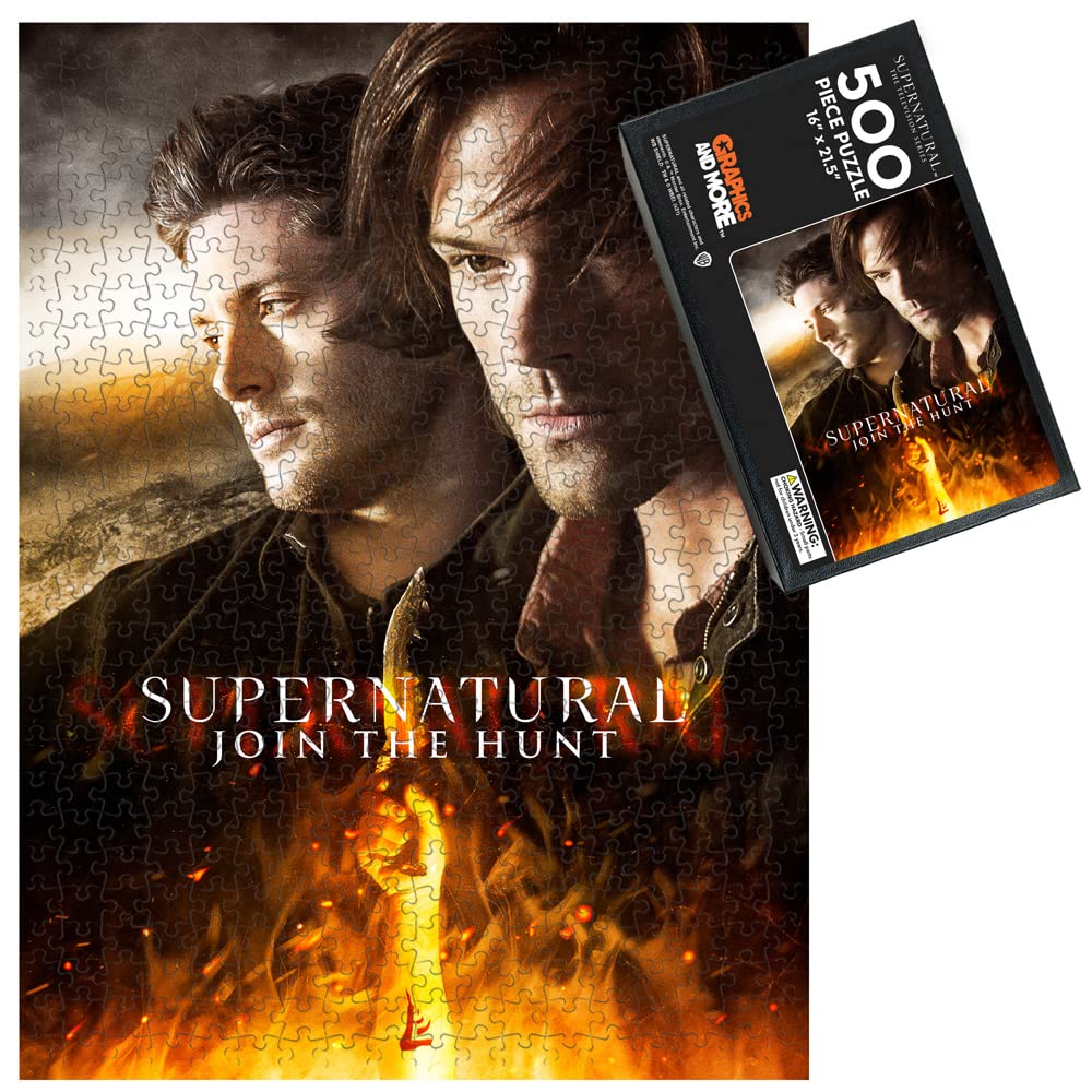 Supernatural Up Close And Personal 500 Piece Jigsaw Puzzle For Adults, 16'' L X 21.5'' W
