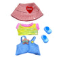 Cute 17Cm Doll Clothes Set, Luxury Chic Handmade Dolls Outfit Hat Shoes, Dress Up Unique Style Hat Clothes For 17Cm Dolls Access
