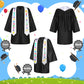 Sasylvia Kindergarten Preschool Graduation Gown Cap Set With 2025 Tassel Graduation Stole Rings Certificate For Toddler Kids(Siz