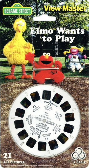 Viewmaster Elmo Wants To Play - Sesame Street 3 Reel Set