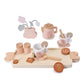 MONT PLEASANT Wooden Tea Set for Little Girls, Wooden Toys, Toddler Tea Set Toy, Play Kitchen Accessories Set, Montessori Toys,