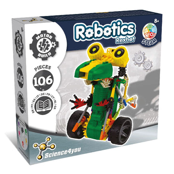 Science4You Robotics Rexbot - Robot Building Toy For Kids Age 8-14, Kit With 106 Pieces To Build Your Own Robot And Make It Move