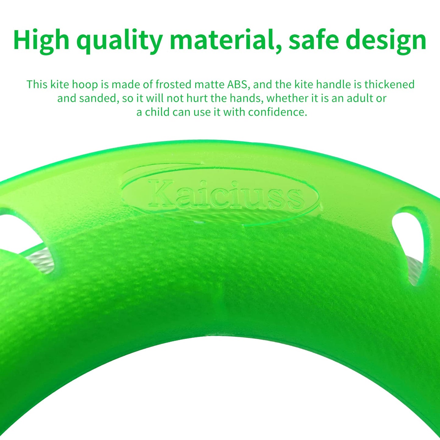 Kaiciuss Kite String Hoop For Kids, Orange & Green Kite Spool Set, Kite Handle Kit With 300 Feet Line For Each Kite Reel Winder (2 Pack)