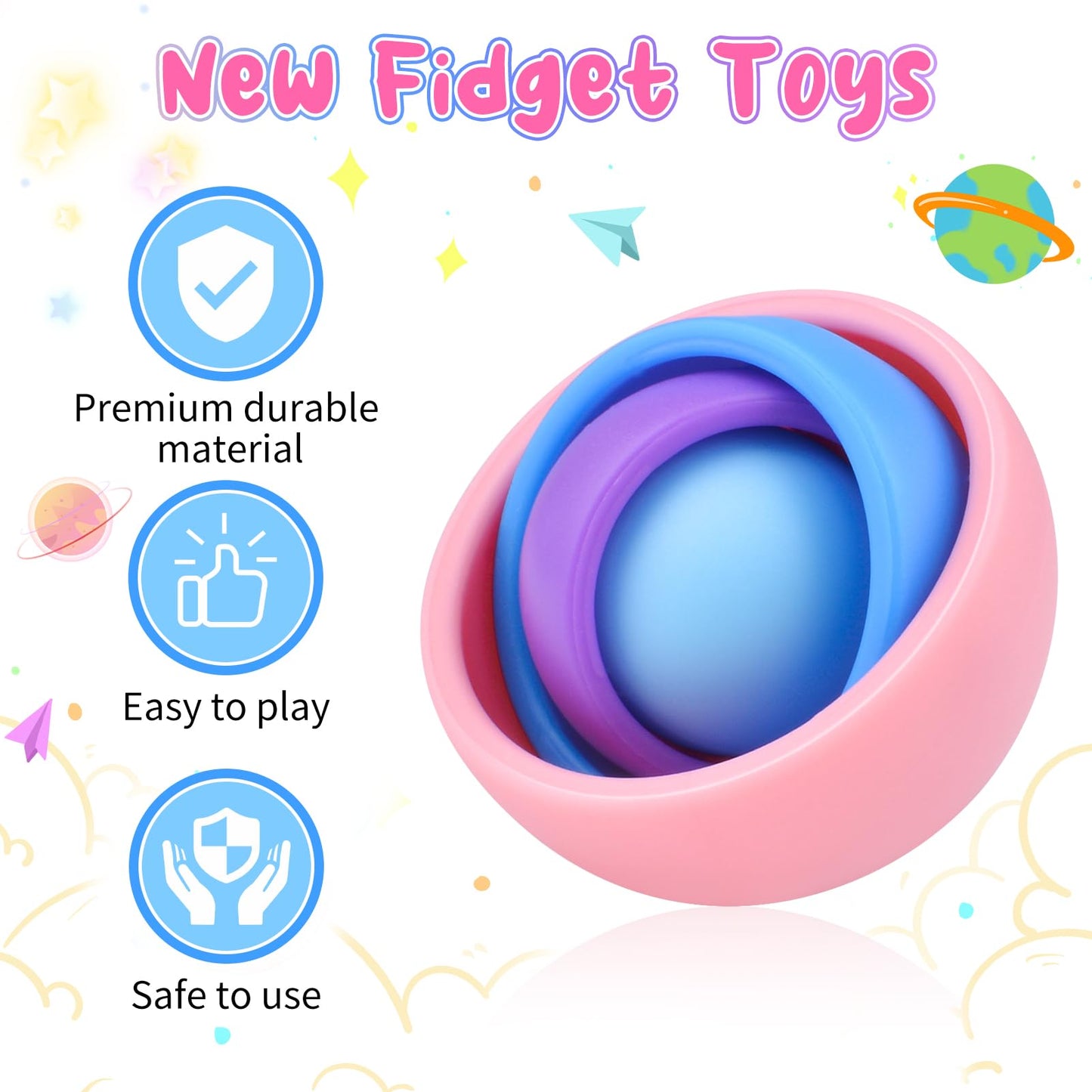 Fidget Toys Adults Pack, Fidget Spinner Set For Kids, Sensory Toys Boys Girls Teens Eaeter Egg Stuffers Party Favors, Adhd Autism Stress Relief Finger Toys, Gift For Kids Adult Birthday