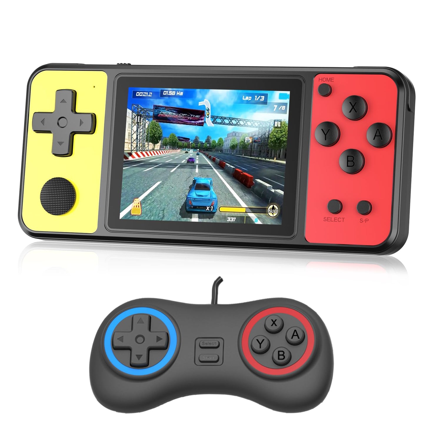 Beico Handheld Game Console For Kids Adults 3.0'' Large Screen Built In 270 Classic Retro Video Games Seniors Electronic Games C