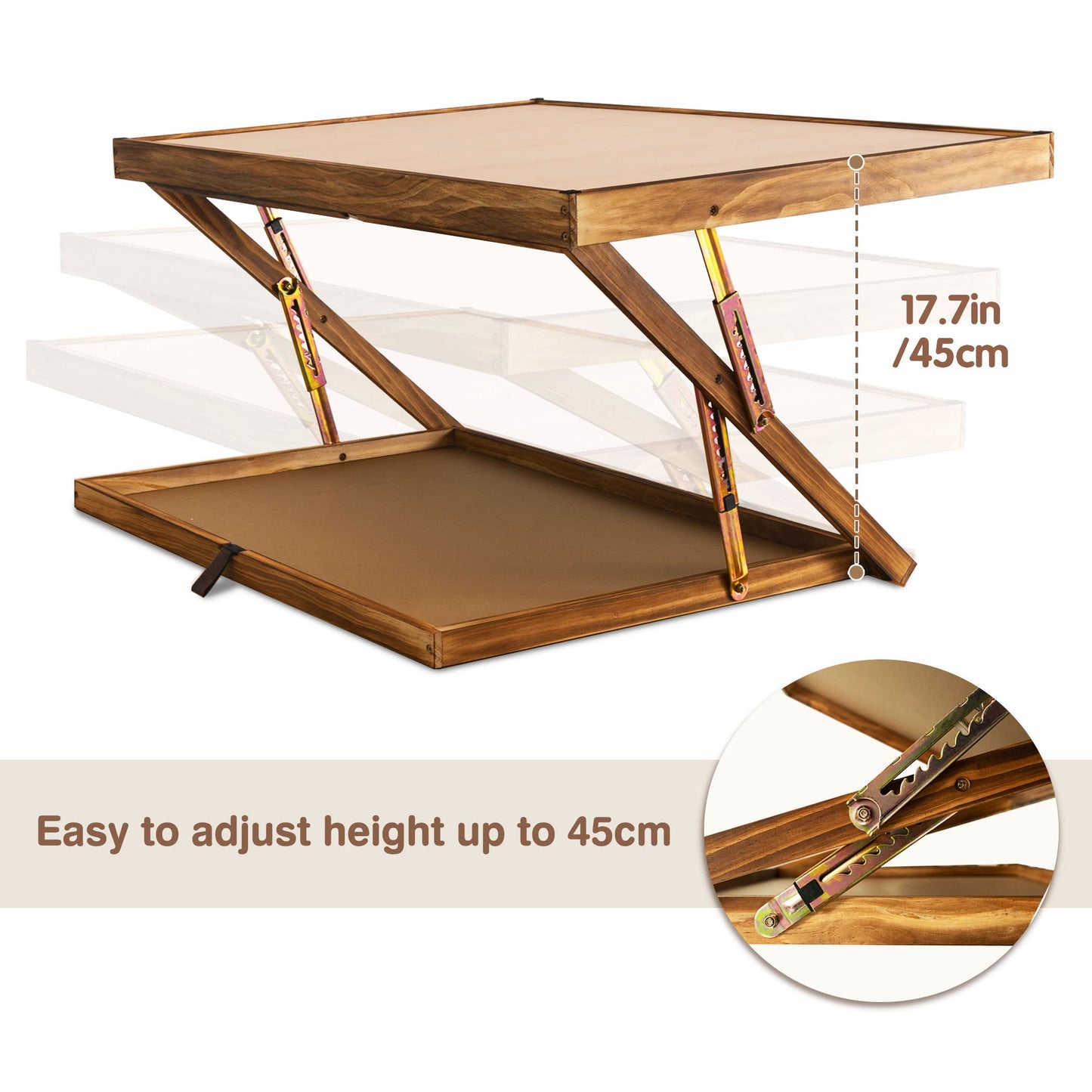 Lavievert 2 In 1 Reversible Jigsaw Puzzle Board, Angle & Height Adjustable Wooden Puzzle Plateau Easel For Adults, Portable Tilt